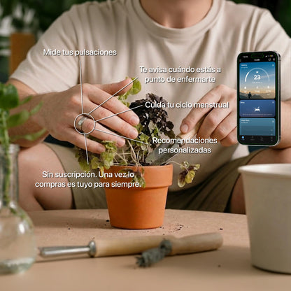 AuraVitals Smart Ring Plus — tu salud monitorizada 24/7 con elegancia, cable de carga y envío gratis