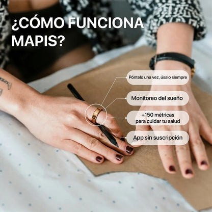 AuraVitals Smart Ring Plus — tu salud monitorizada 24/7 con elegancia, cable de carga y envío gratis
