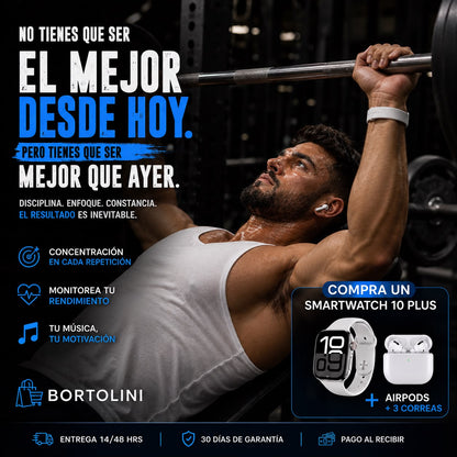 UltraLink Smartwatch 10 Plus + Auriculares PRO + 3 Correas Premium — ENVÍO GRATIS Y CONTRA REEMBOLSO