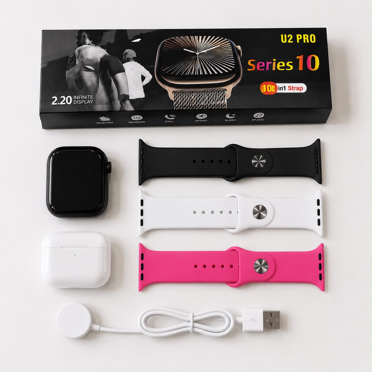 UltraLink Smartwatch 10 Plus + Auriculares PRO + 3 Correas Premium — ENVÍO GRATIS Y CONTRA REEMBOLSO