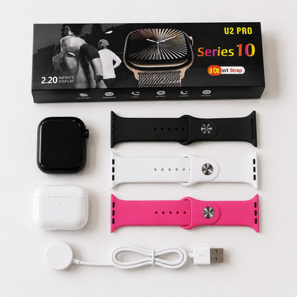 UltraLink Smartwatch 10 Plus + Auriculares PRO + 3 Correas Premium — ENVÍO GRATIS Y CONTRA REEMBOLSO