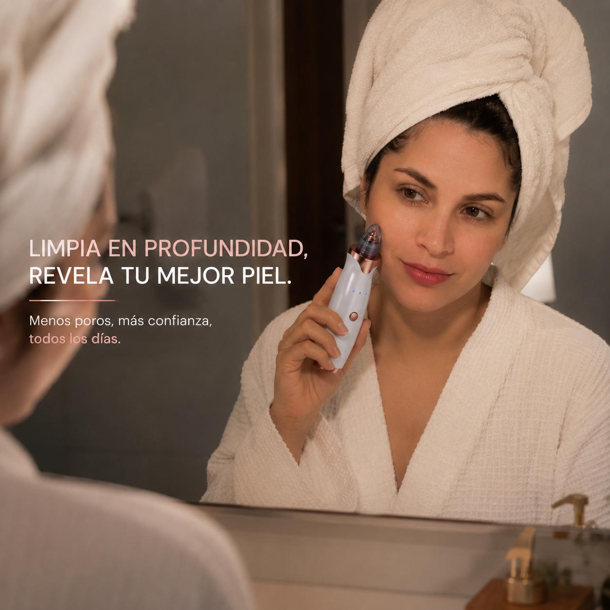 PoreClean Pro 5 en 1 Limpieza profunda. Piel visiblemente más limpia desde el primer uso.